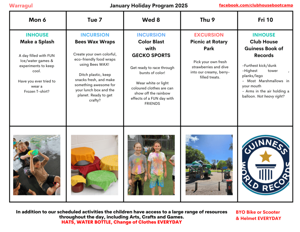 Warragul January Holiday Timetable