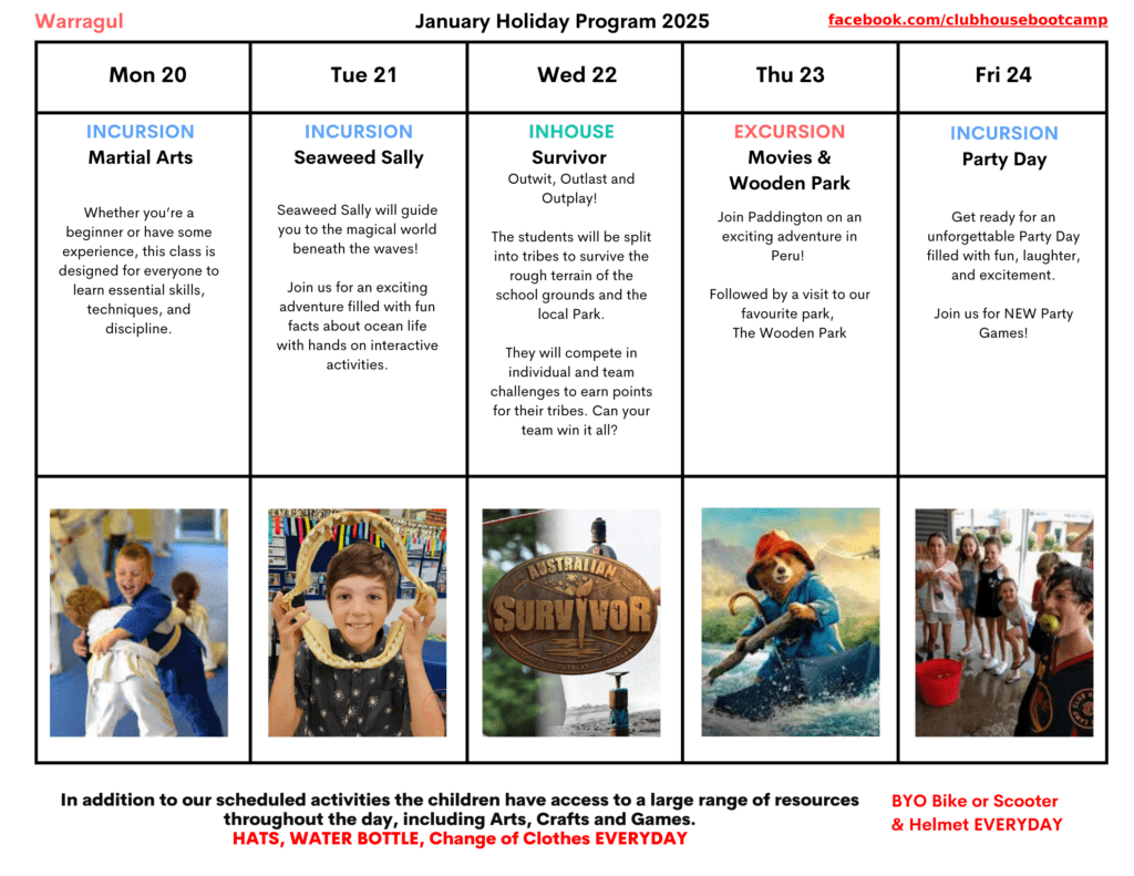 Warragul January Holiday Timetable 3