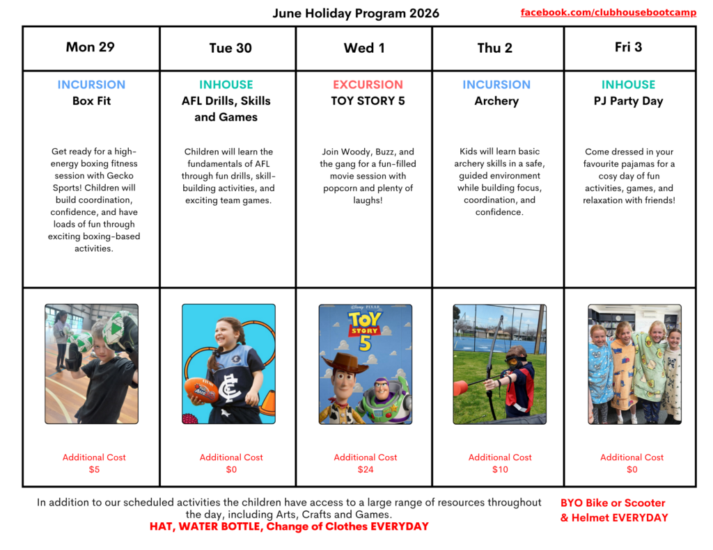 July 2026 Holiday Timetable WARRAGUL Week 1